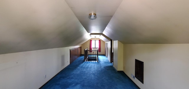 627 S 2nd St, Saint Charles, IL 60174 - additional living space featuring dark colored carpet and lofted ceiling