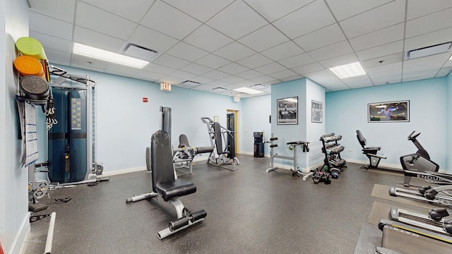 8 W Monroe St Unit 1507, Chicago, IL 60603 - exercise room featuring a drop ceiling and baseboards