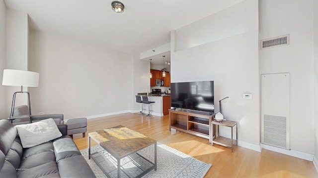 8 W Monroe St Unit 1507, Chicago, IL 60603 - living area featuring light wood-type flooring and baseboards