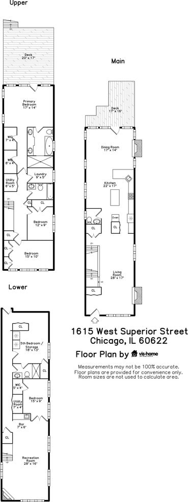 1615 W Superior St, Chicago, IL 60622 - home floor plan