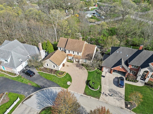 aerial view featuring a residential view