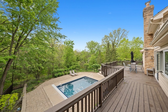 717 Stonebridge Rd, Frankfort, IL 60423 - view of pool with a deck and a wooded view
