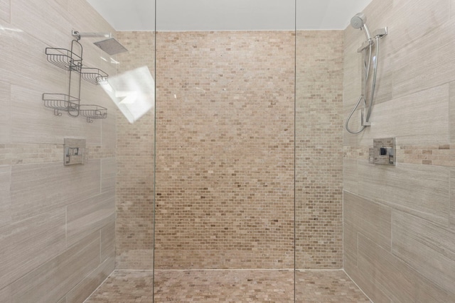 bathroom featuring walk in shower