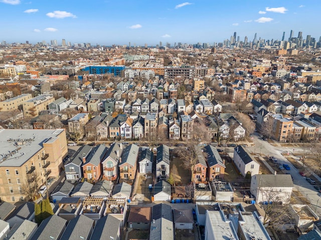 aerial view featuring a residential view