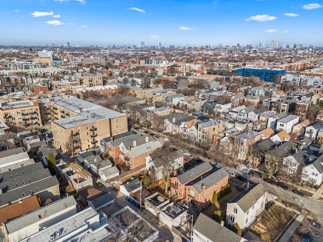 aerial view with a view of city