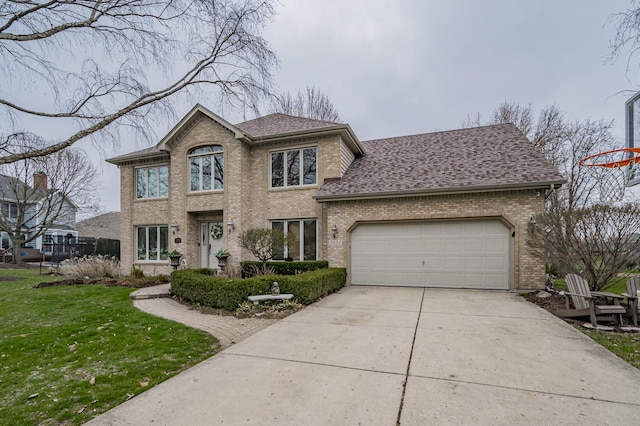 2624 Haddassah Dr, Naperville, IL 60565 - view of front of property with brick siding, driveway, and a shingled roof