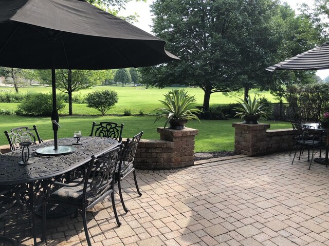 2624 Haddassah Dr, Naperville, IL 60565 - view of patio featuring outdoor dining space and fence