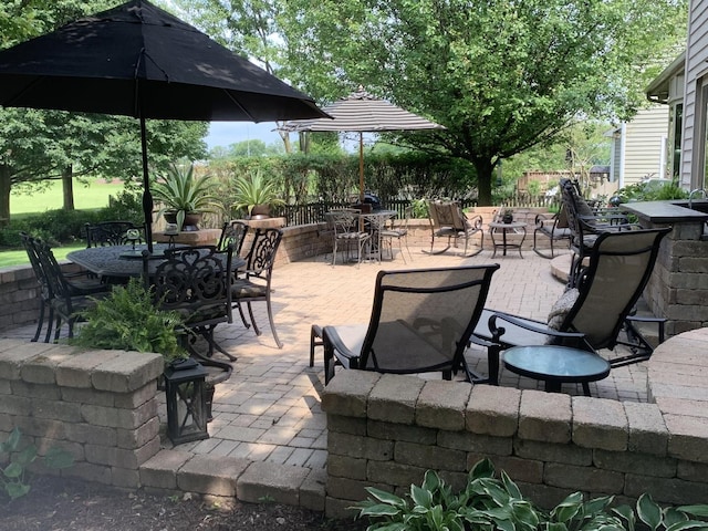 2624 Haddassah Dr, Naperville, IL 60565 - view of patio featuring outdoor dining area and a fire pit