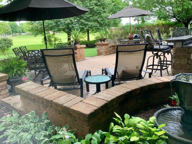 2624 Haddassah Dr, Naperville, IL 60565 - view of patio / terrace featuring outdoor dry bar and outdoor dining area
