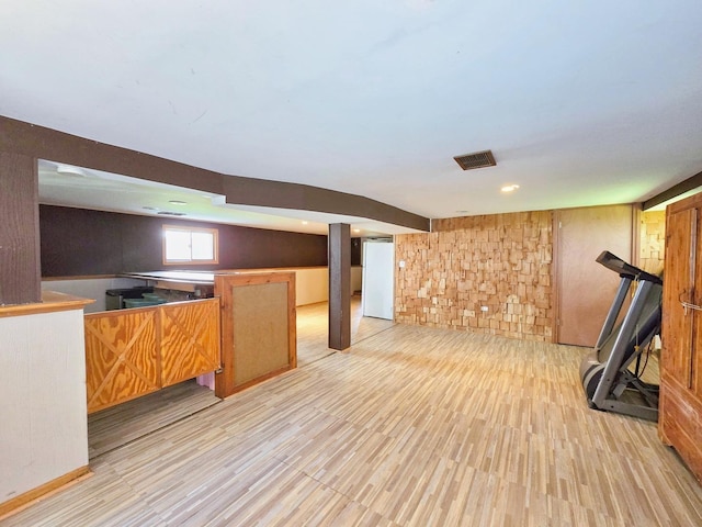 3715 Clinton Ave, Berwyn, IL 60402 - below grade area with light wood-style floors