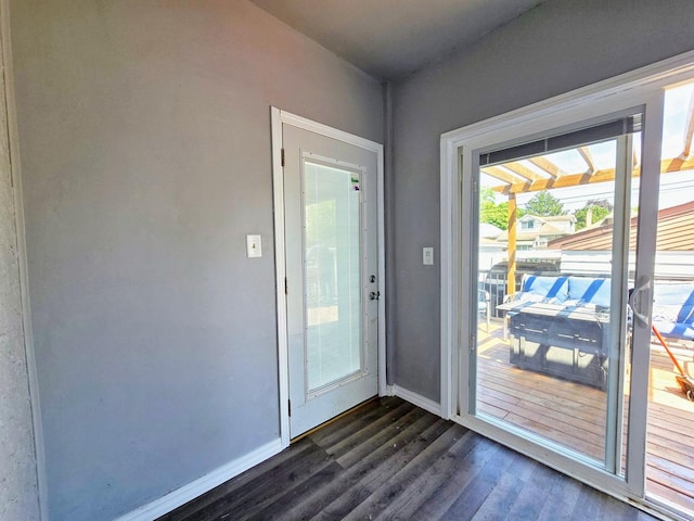 3715 Clinton Ave, Berwyn, IL 60402 - entryway with dark wood-type flooring and baseboards