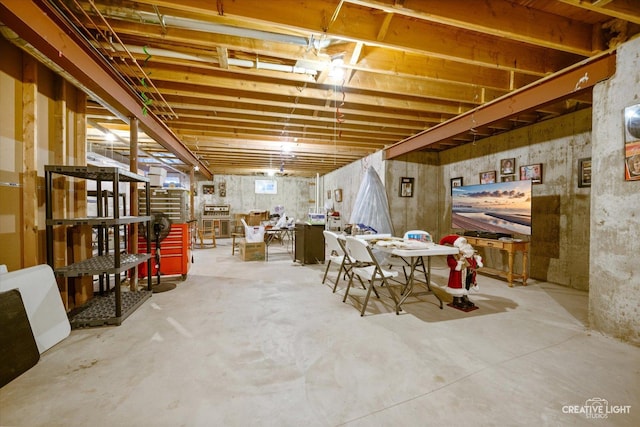 view of below grade area