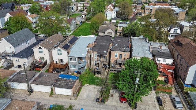 aerial view with a residential view