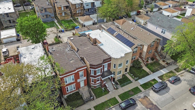drone / aerial view with a residential view