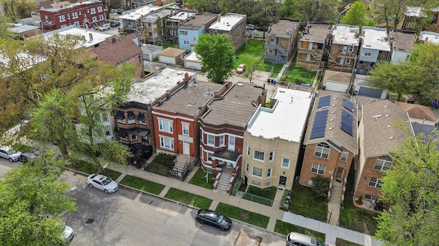 drone / aerial view with a residential view
