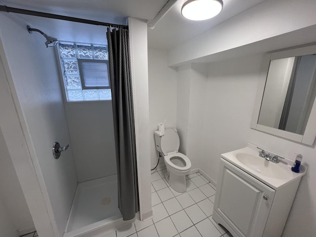 11945 S State St, Chicago, IL 60628 - full bathroom featuring tile patterned flooring, a stall shower, toilet, and vanity