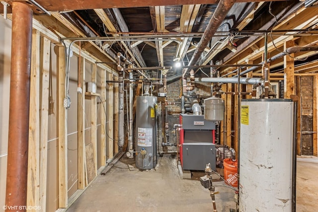 7204 S Cornell Ave, Chicago, IL 60649 - utilities with a heating unit and gas water heater