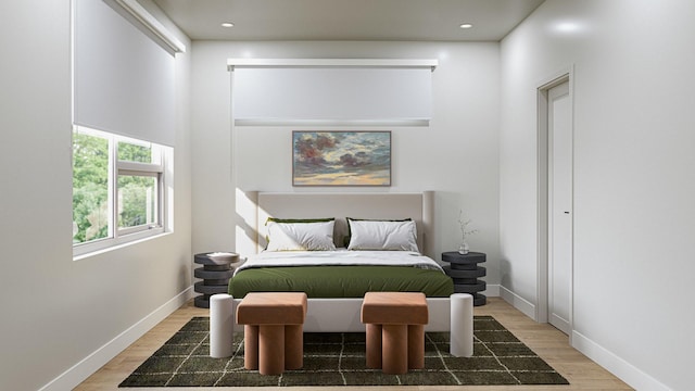 944 Beloit Ave Unit 5, Forest Park, IL 60130 - bedroom featuring wood finished floors, baseboards, and recessed lighting