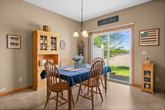 411 Anjali Ct, Sycamore, IL 60178 - dining room with a chandelier and baseboards