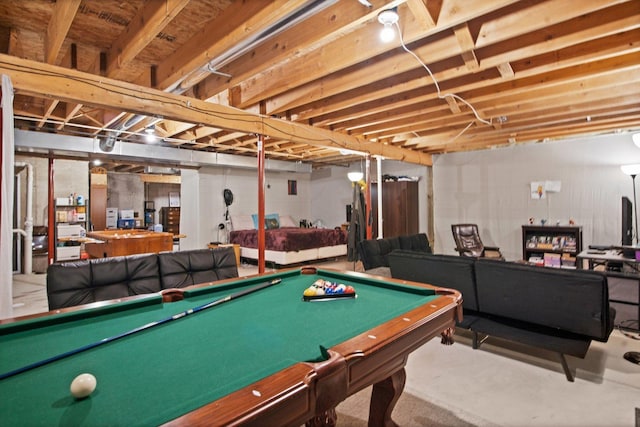 411 Anjali Ct, Sycamore, IL 60178 - recreation room featuring pool table and finished concrete floors