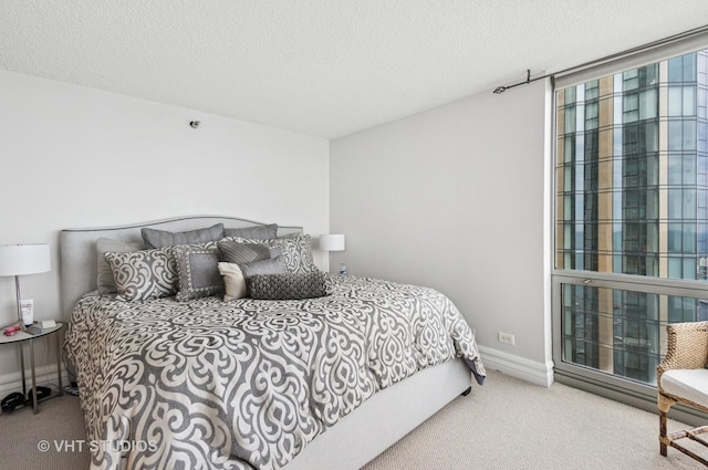 195 N Harbor Dr Unit 2602, Chicago, IL 60601 - bedroom with carpet floors, a textured ceiling, and baseboards
