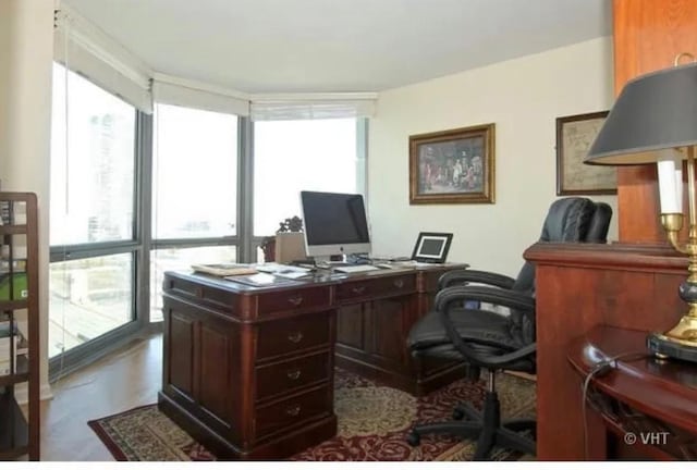 195 N Harbor Dr Unit 2602, Chicago, IL 60601 - home office featuring wood finished floors