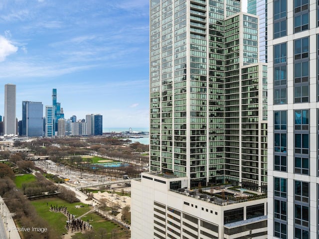city view with a water view