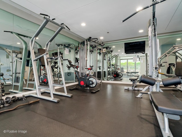 view of workout area