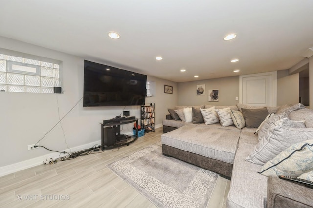 7427 S Bennett Ave, Chicago, IL 60649 - living area featuring baseboards, recessed lighting, and wood finish floors