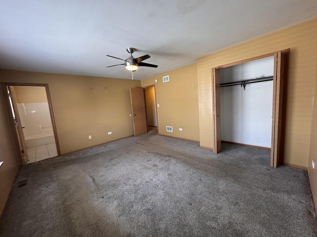 16426 Homan Ave, Markham, IL 60428 - unfurnished bedroom with a ceiling fan, visible vents, and carpet floors