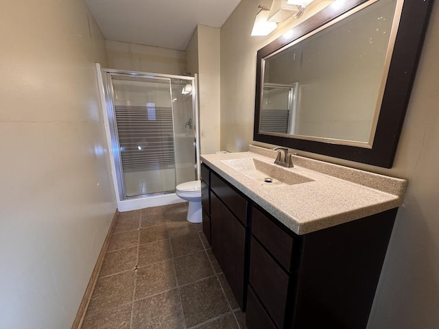 16426 Homan Ave, Markham, IL 60428 - full bathroom featuring toilet, a stall shower, baseboards, and vanity