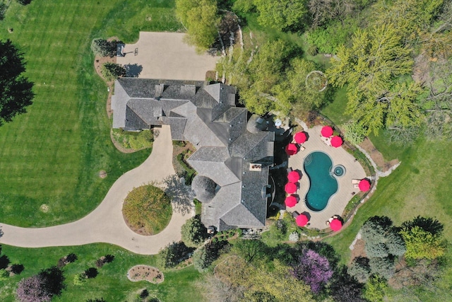 96 S Wynstone Dr, North Barrington, IL 60010 - aerial view of property and surrounding area with a pool