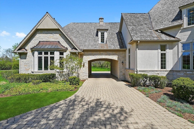 96 S Wynstone Dr, North Barrington, IL 60010 - french country home with stone siding and stucco siding