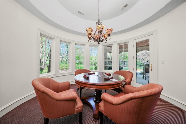 96 S Wynstone Dr, North Barrington, IL 60010 - dining room with a chandelier and baseboards