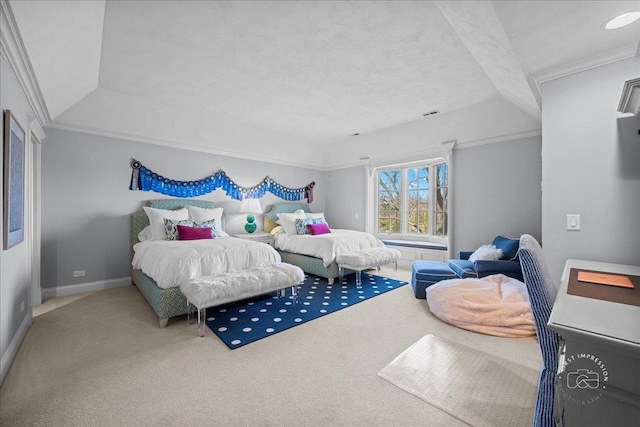 36W442 Hunters Gate Rd, Saint Charles, IL 60175 - bedroom with carpet, baseboards, crown molding, and a tray ceiling