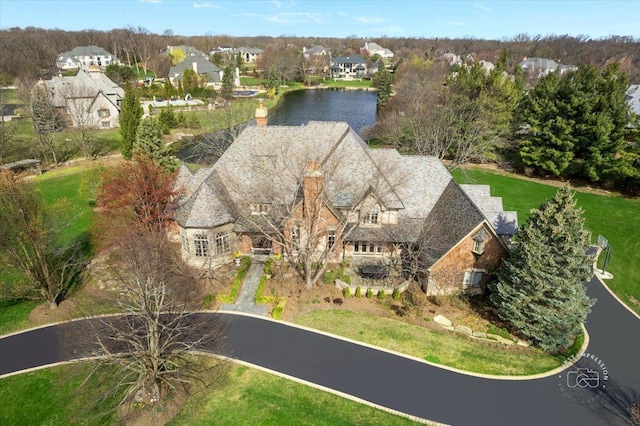 36W442 Hunters Gate Rd, Saint Charles, IL 60175 - aerial view of property and surrounding area with a nearby body of water