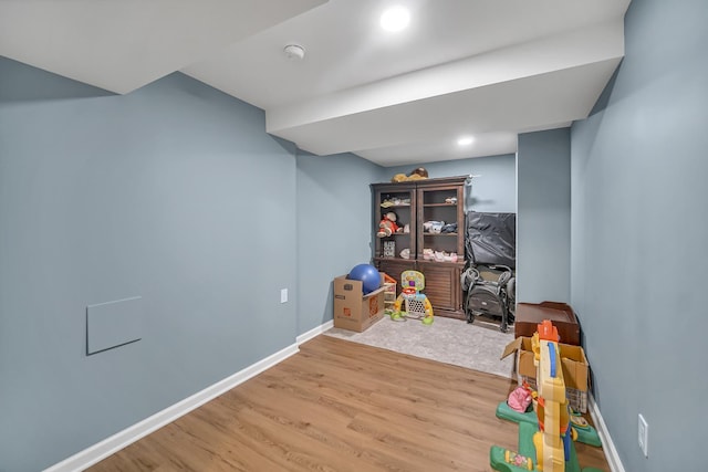 34 Commons Cir, Hawthorn Woods, IL 60047 - playroom featuring baseboards, recessed lighting, and wood finished floors