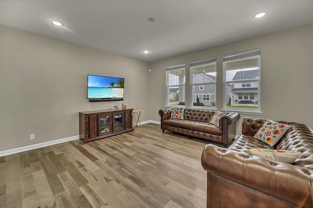 34 Commons Cir, Hawthorn Woods, IL 60047 - living area featuring baseboards, recessed lighting, and wood finished floors