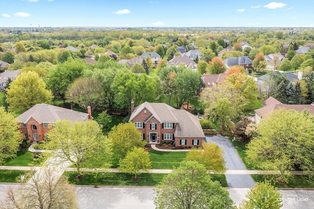 aerial perspective of suburban area