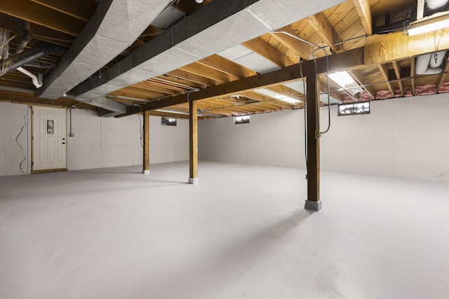 view of basement