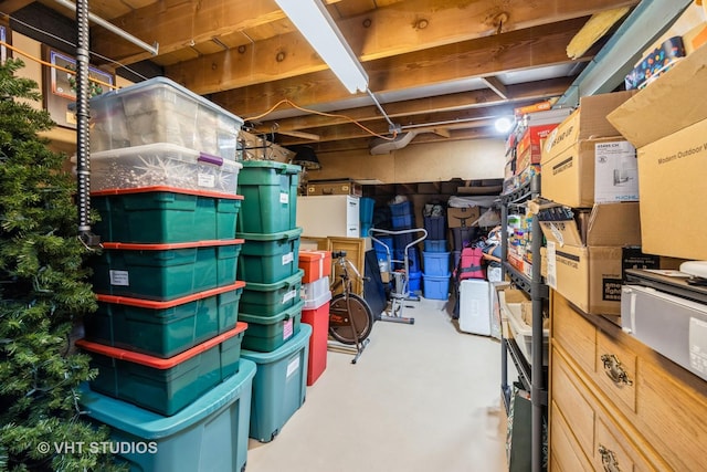view of storage area