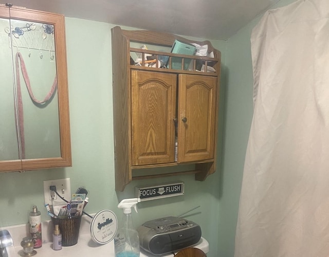 interior space with brown cabinetry