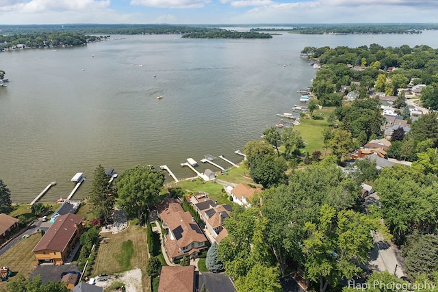 95 Hillside Ct, Fox Lake, IL 60020 - birds eye view of property featuring a water view and a residential view