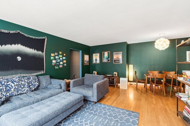 living room featuring wood finished floors