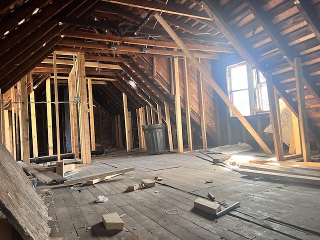 view of attic