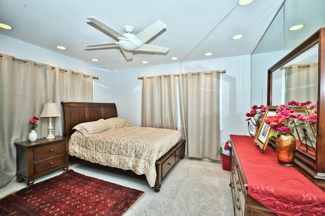 6776 N Laporte Ave, Lincolnwood, IL 60712 - bedroom featuring recessed lighting and ceiling fan