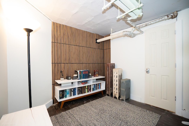 misc room with wood finished floors