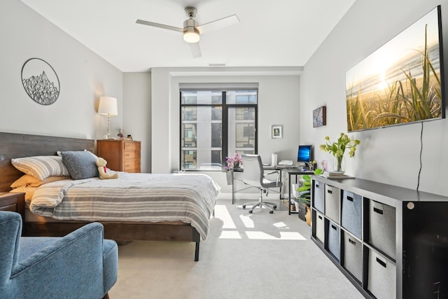 1701 W Webster Ave Unit 512, Chicago, IL 60614 - bedroom featuring a ceiling fan and carpet