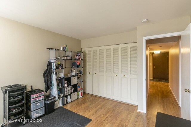 110 S Dunton Ave Unit 2A, Arlington Heights, IL 60005 - bedroom with wood finished floors and a closet