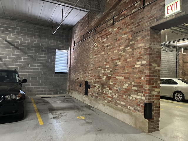 view of parking garage